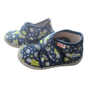Superfit Navy/Yellow/Grey Space Theme Kids Shoes-Size 7
